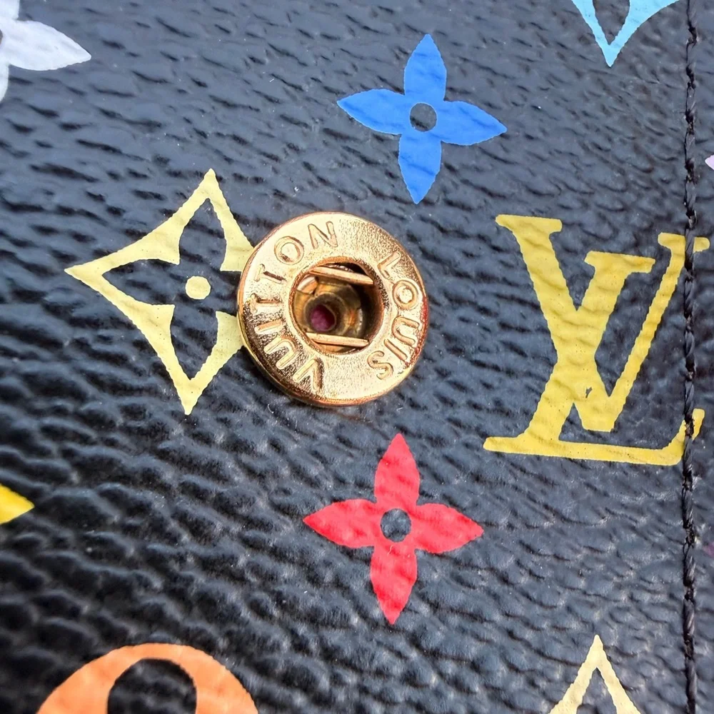 Louis Vuitton Black Monogram Multicolor Small 6-ring Agenda (Pocket size paper)